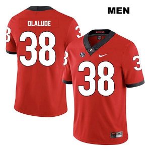 Men's Georgia Bulldogs NCAA #38 Aaron Olalude Nike Stitched Red Legend Authentic College Football Jersey WZI2754AD